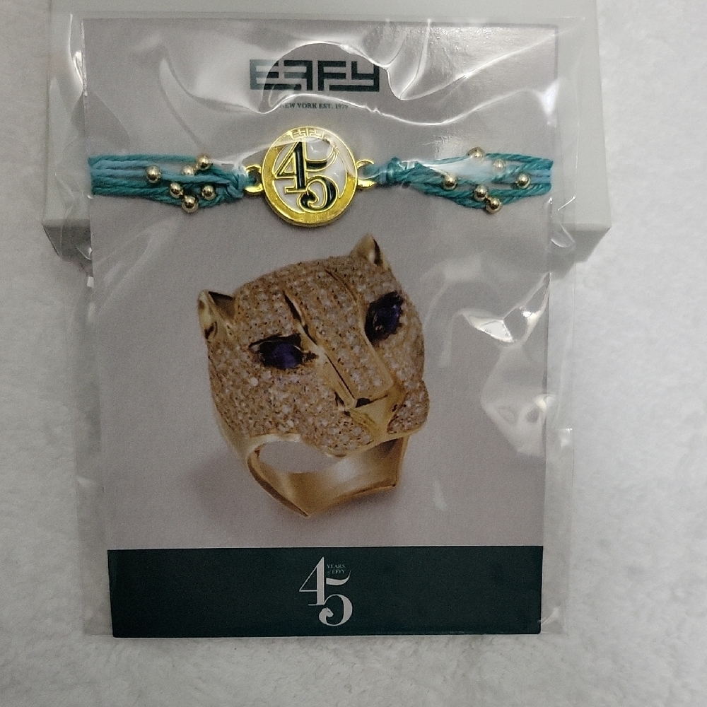Royal Caribbean Effy 45 Anniversary Teal Rope Bracelet NIP